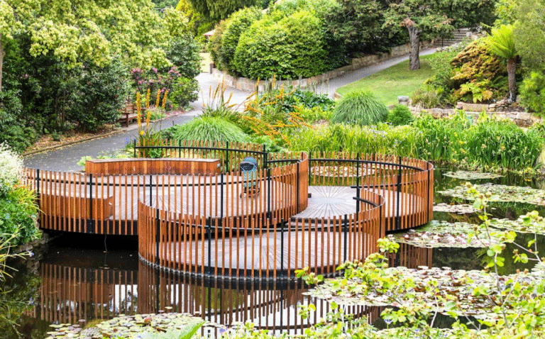 Wooden pathway in Hobart Botanical Gardens
