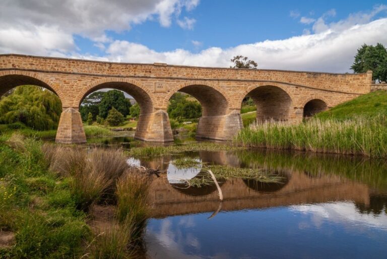 Richmond Bridge reflecting in the river