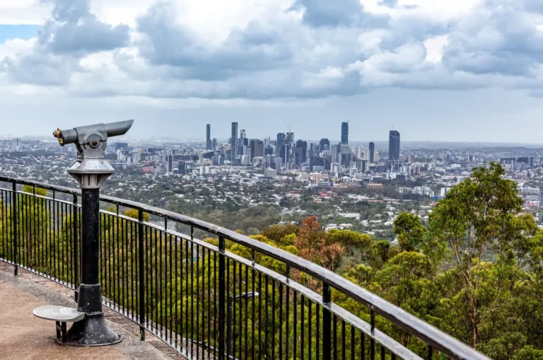 Brisbane skyline from Mount Coot-tha lookout.