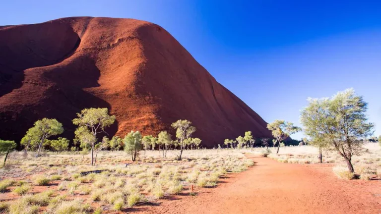Uluru rock formation in the Australian Outback