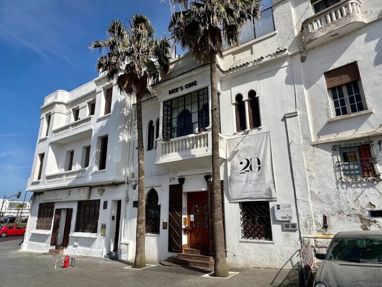 Rick's Café in Casablanca with palm trees