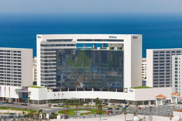 Hilton Hotel Casablanca overlooking the ocean in Morocco
