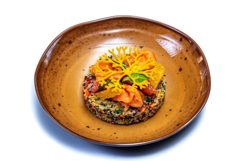 Gourmet quinoa salad at a Moroccan resort