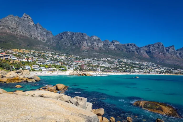 Scenic view of the Twelve Apostles mountain range in Cape Town.