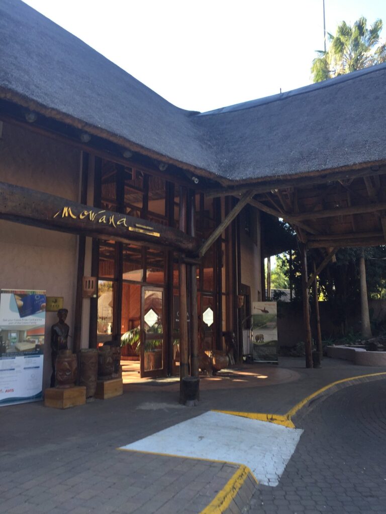 Entrance of Mowana Hotel in East Africa
