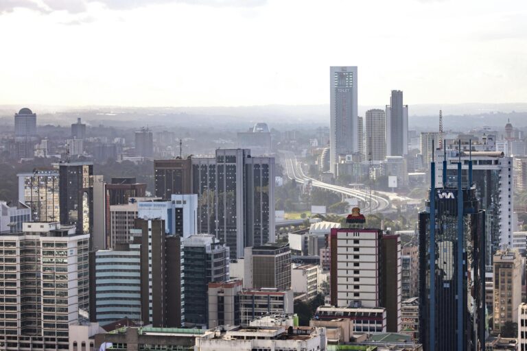 Nairobi skyline with skyscrapers