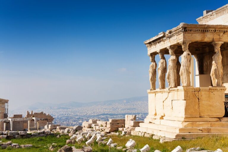 Erechtheion Temple with Caryatids in Athens