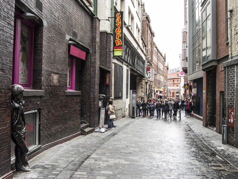 Mathew Street with The Cavern Pub in Liverpool.