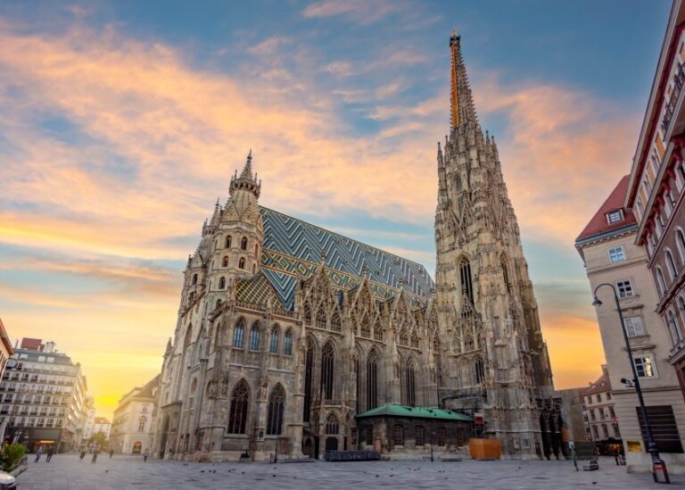 St. Stephen's Cathedral in Vienna at sunset
