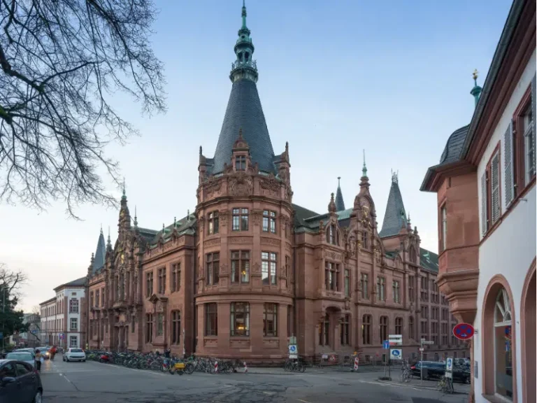 Historic Gothic building in Heidelberg, Germany