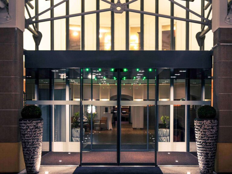Modern entrance of Mercure Hotel