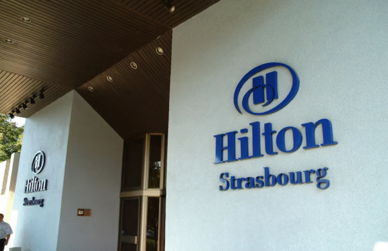 Entrance of Hilton Strasbourg hotel