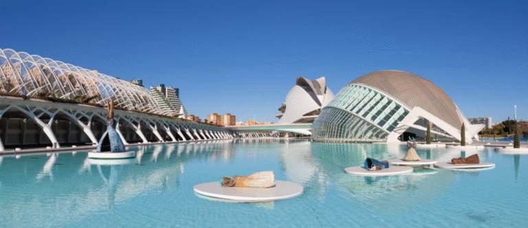Modern architecture at City of Arts and Sciences, Valencia
