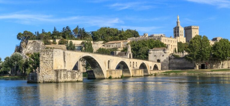 Saint Benezet Bridge in Avignon over the Rhône River