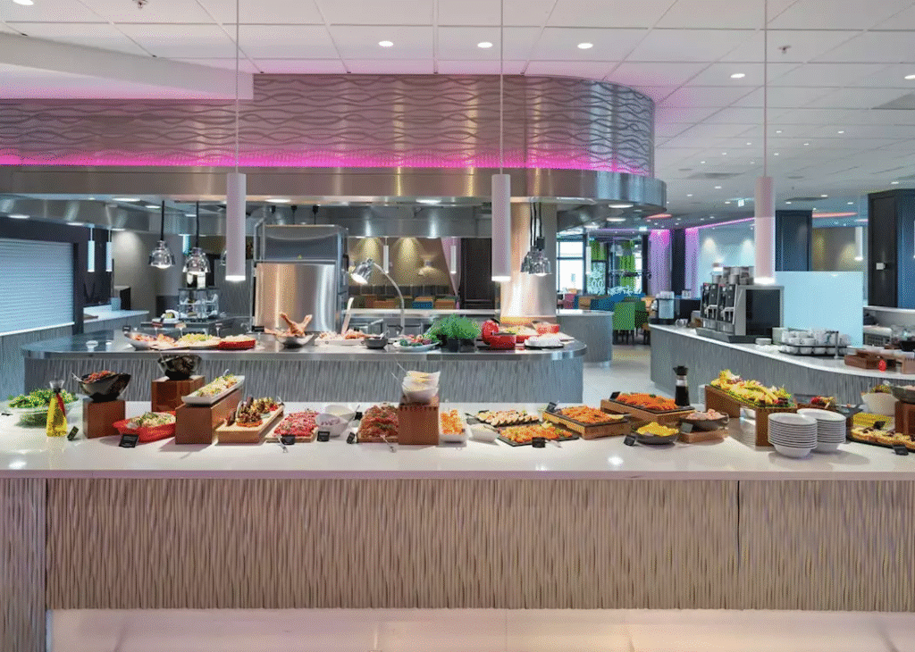 Hotel buffet at Thon Hotel Opera in Oslo
