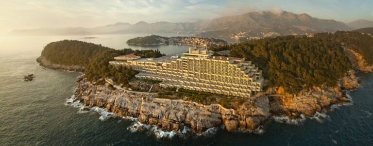 Luxury hotel on coastline in Cavtat, Croatia
