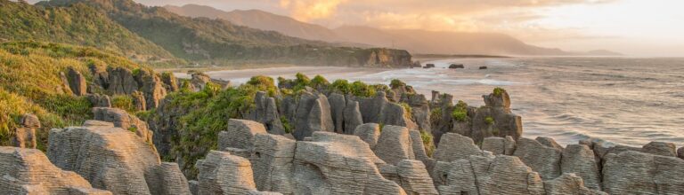 Pancake Rocks in New Zealand on Day 6