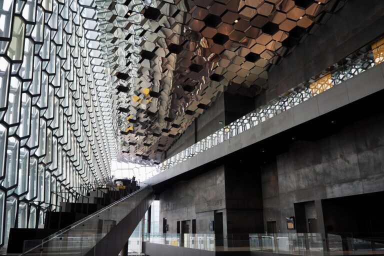 Interior of Harpa Concert Hall in Reykjavik