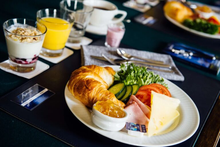 Continental breakfast at Radisson Blu Hotel in Helsinki