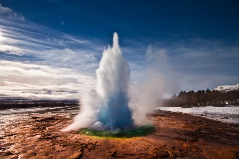 Strokkur geyser eruption in Iceland
