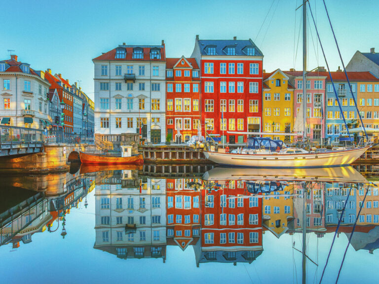 Colorful buildings at Copenhagen waterfront