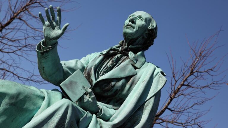 Statue of Hans Christian Andersen in Copenhagen