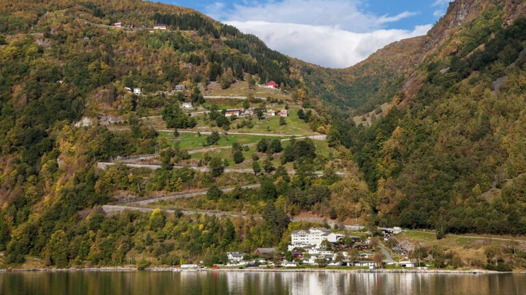 Scenic view of Ornesvingen Eagle Road in Norway