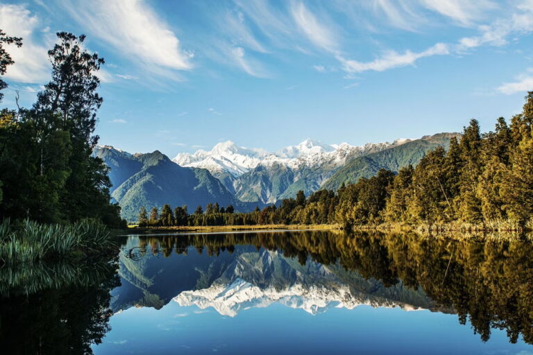Lake Matheson on Day 7 in New Zealand