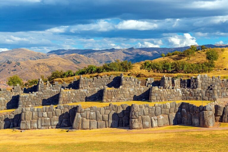 Ancient stone ruins of Sacsayhuamán in Cusco, Peru