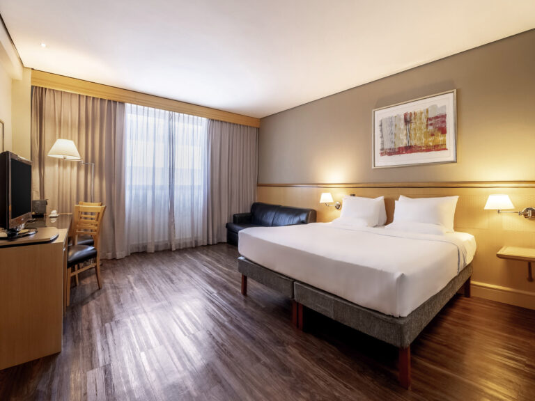 Modern hotel room at Novotel Hotel São Paulo