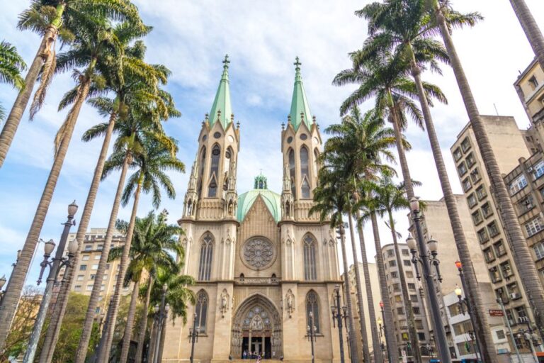 São Paulo Cathedral with palm trees