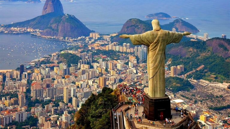 Christ the Redeemer overlooking Rio de Janeiro.