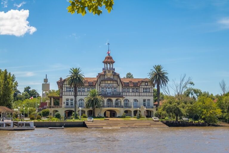 Historic building on the Tigre Delta waterfront.