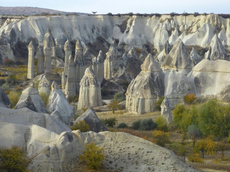 Unique rock formations in Cappadocia, Turkey