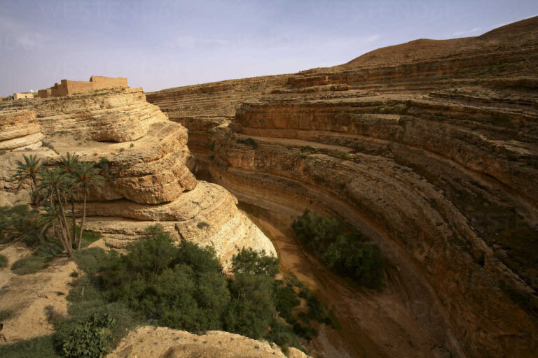Scenic view of Mides Canyon in Tunisia