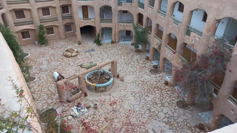 Traditional courtyard of Diar el Barbara Hotel in Tunisia