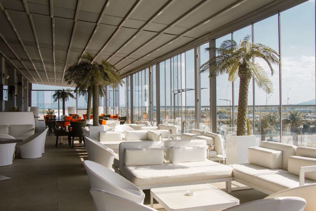 Luxurious lounge area at Radisson Blu Palace Resort in Tunisia