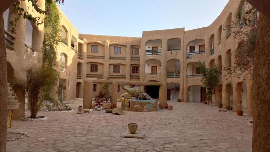 Traditional architecture of Diar el Barbara Hotel in Tunisia